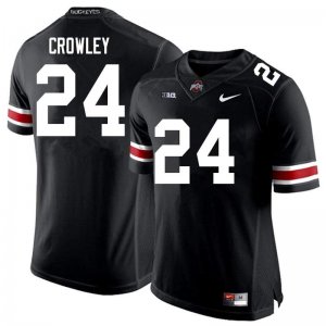 Men's Ohio State Buckeyes #24 Marcus Crowley Black Nike NCAA College Football Jersey Comfortable MEE6644TZ
